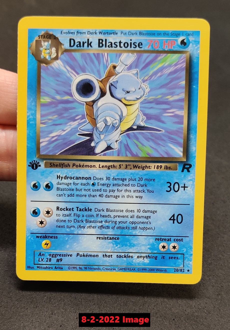 Dark Blastoise - 20/82 - Rare - 1st Edition